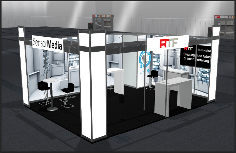 euroshop booth for sensormedia rtf 2023 retail technology tradefair 